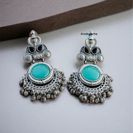 Mint Chandbali Earrings