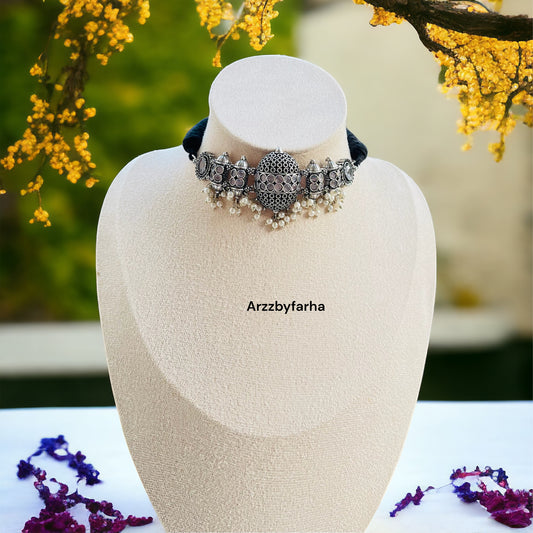 Baby Pink Choker Necklace Set