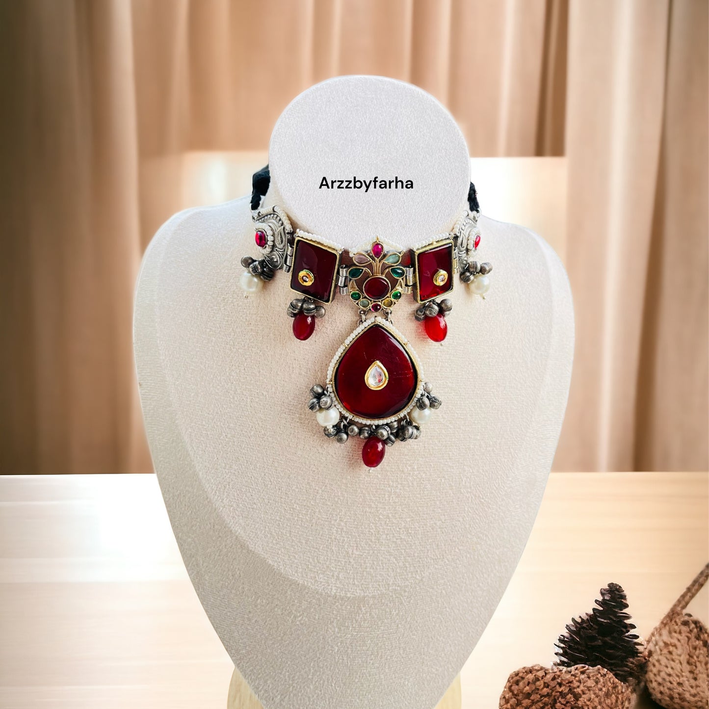 Red Drop Necklace Set