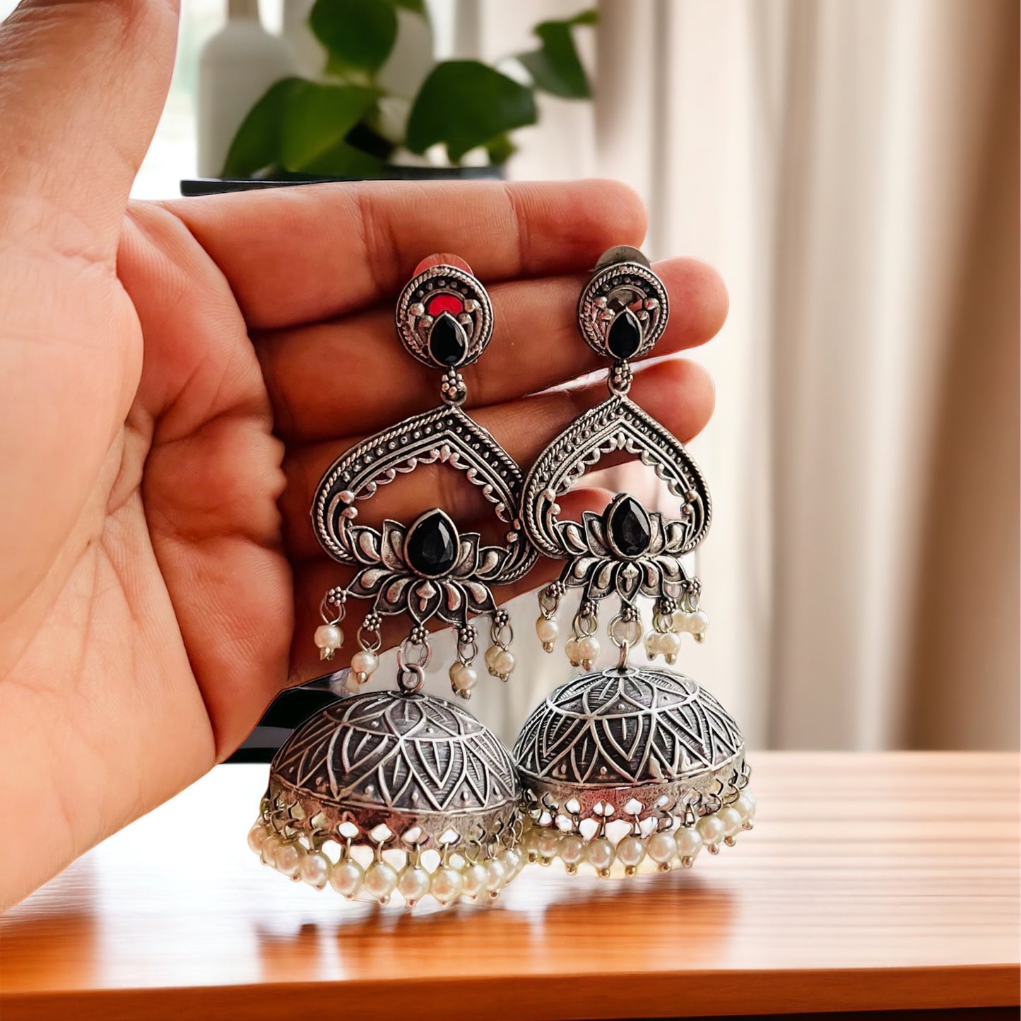 Taj Drop Jhumka Earrings