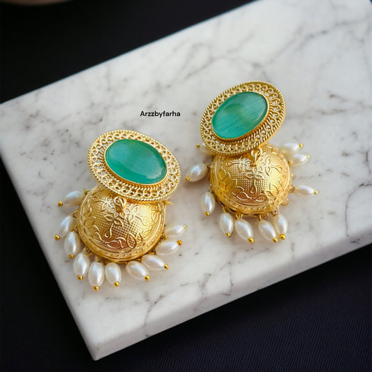 Mini Gold Brass Jhumka Earrings