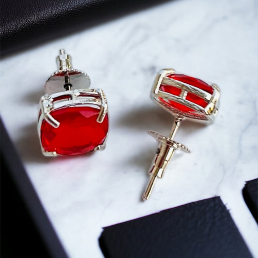 Red Studs Earring