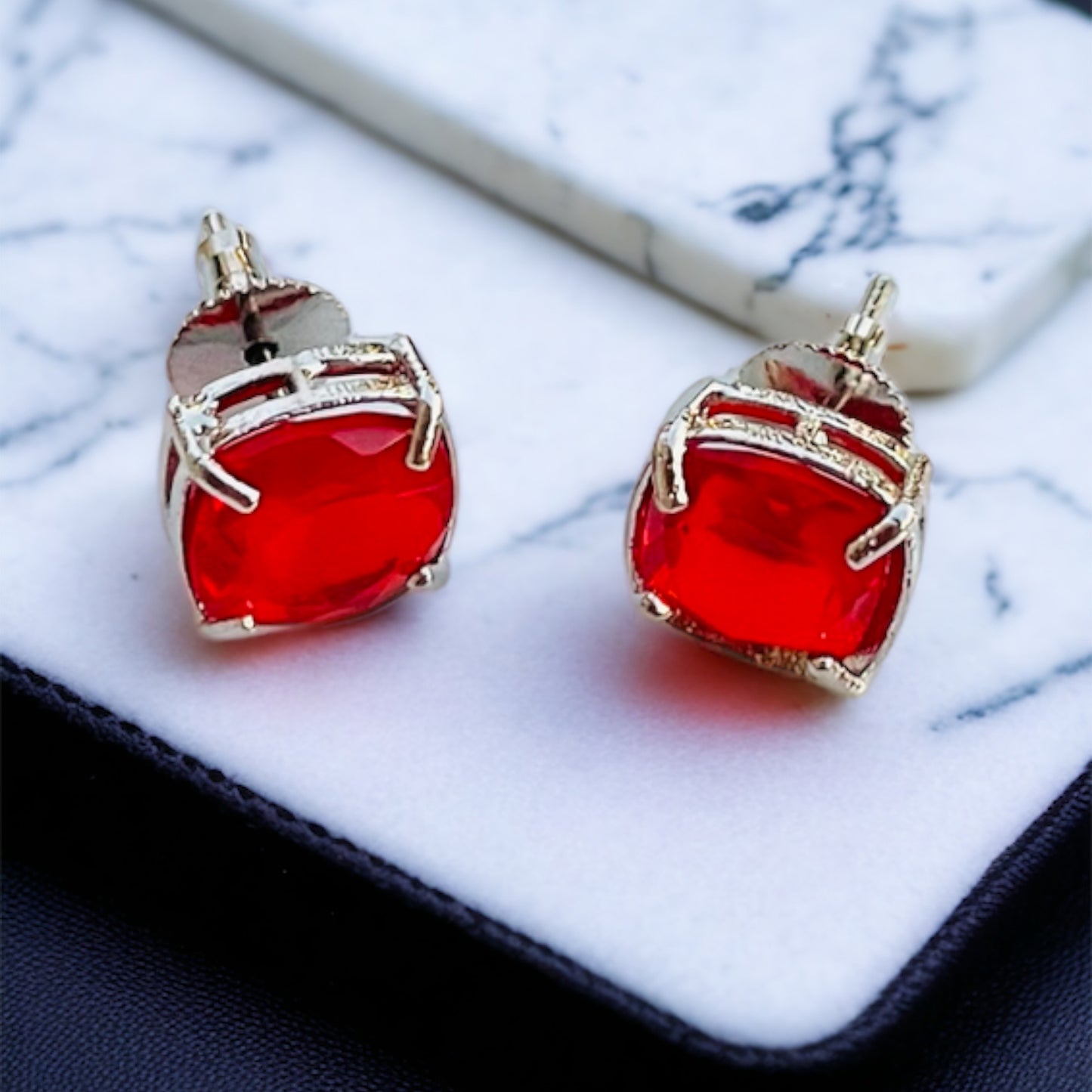 Red Studs Earring