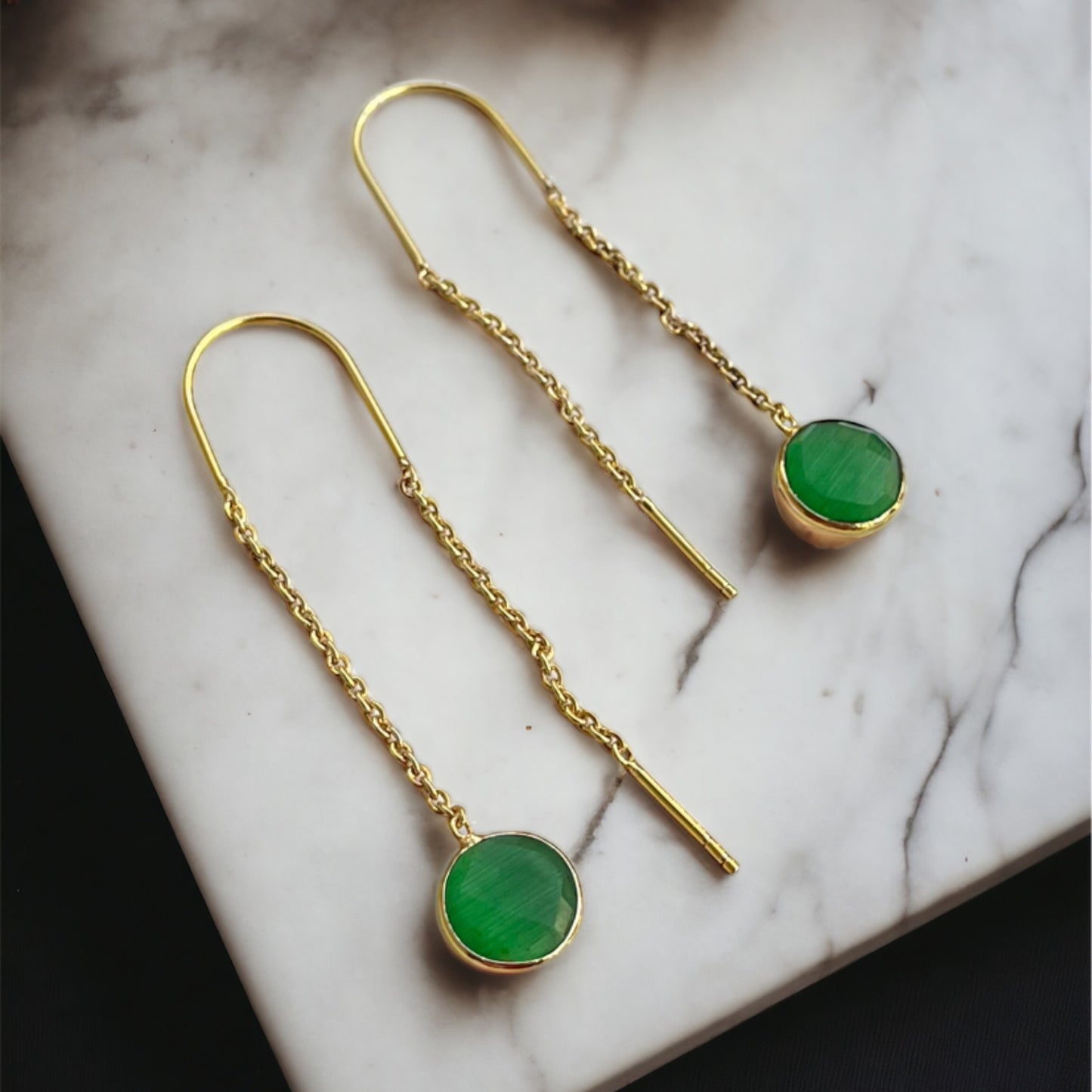 Sui Dhaga Stone Earrings