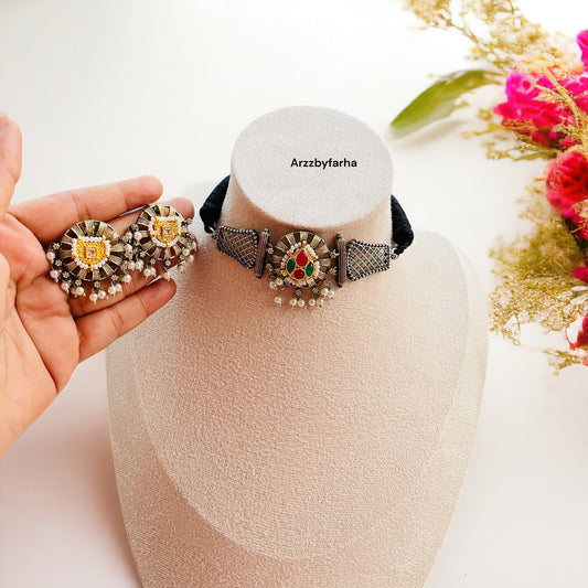 Malla Fusion Choker Necklace Set