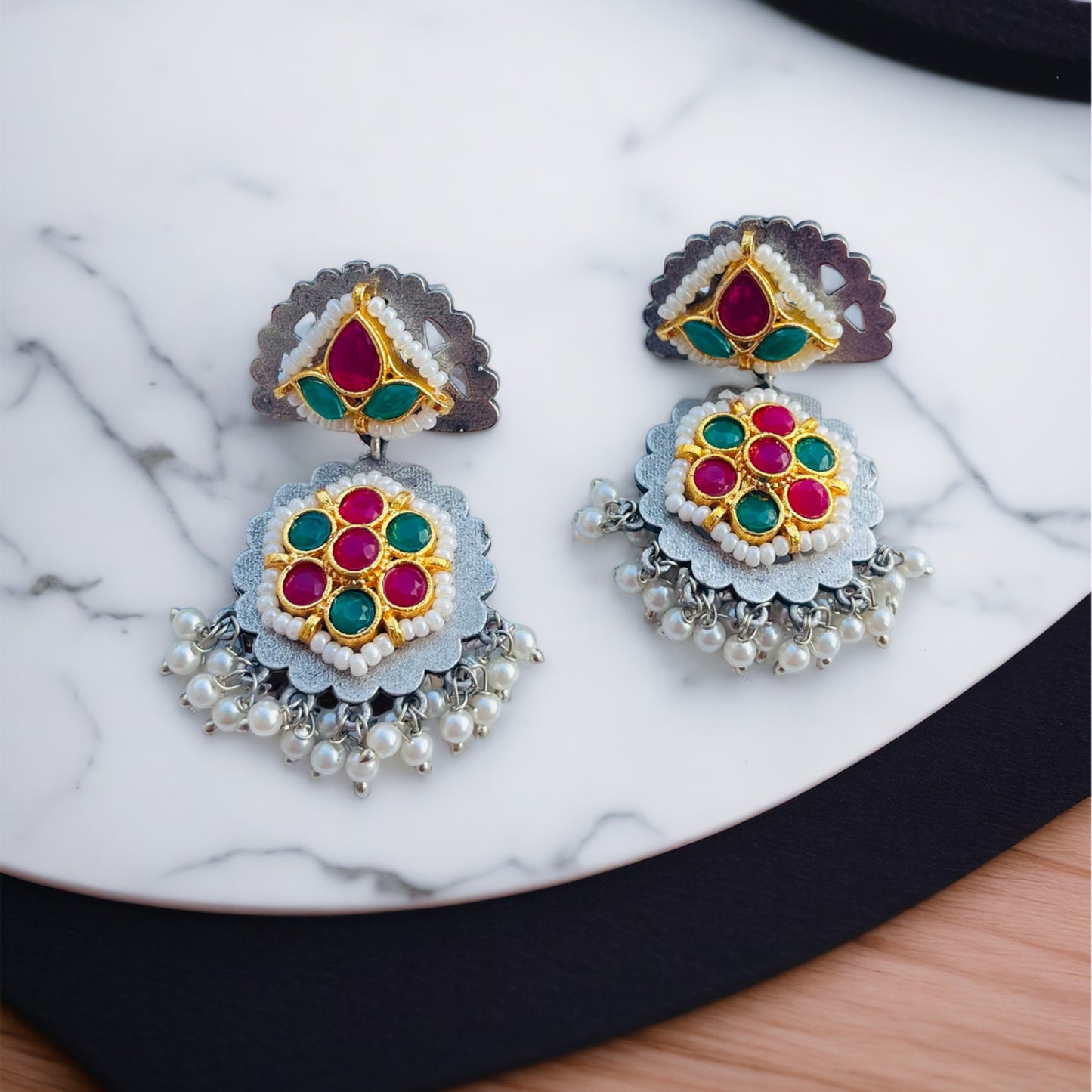 Small Drop Silver Earrings