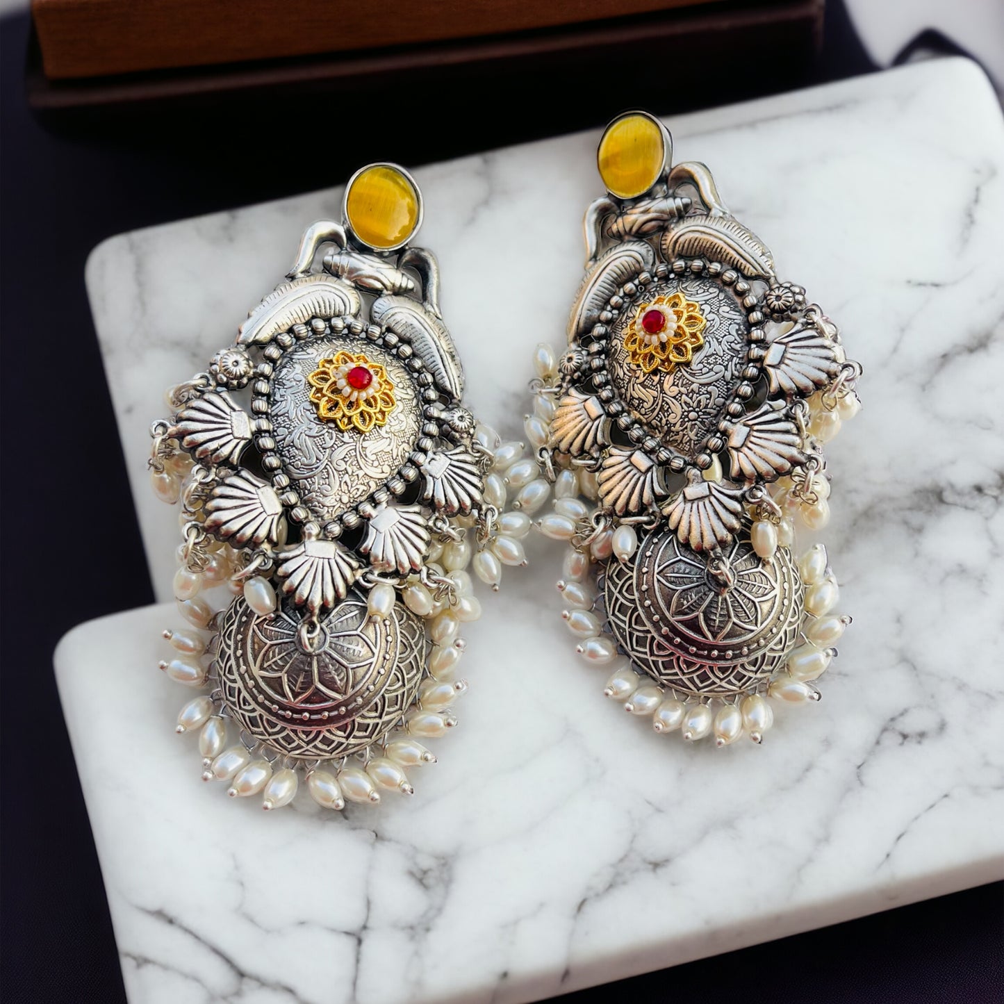Myra Statement Jhumka Earrings
