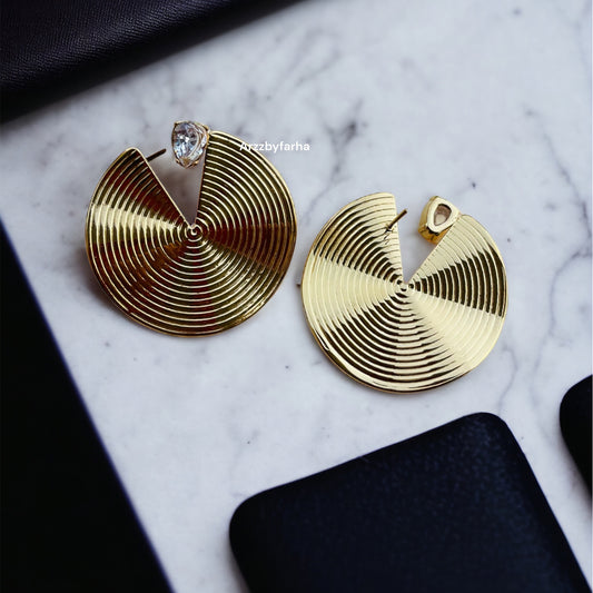 Swirly Circle Pin Studs Earring