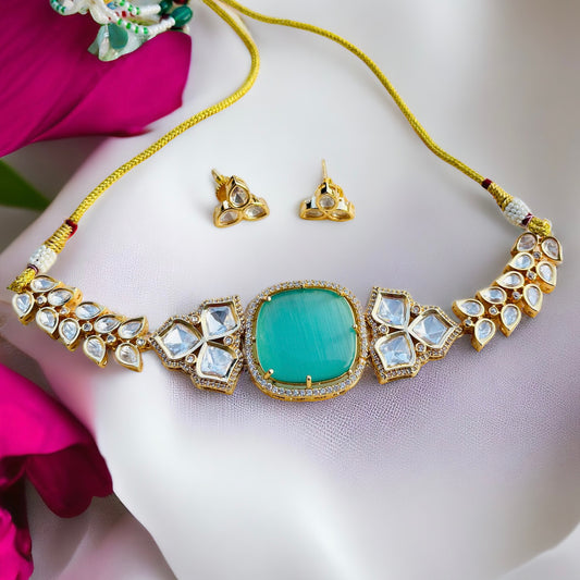 Mint Choker Necklace Set