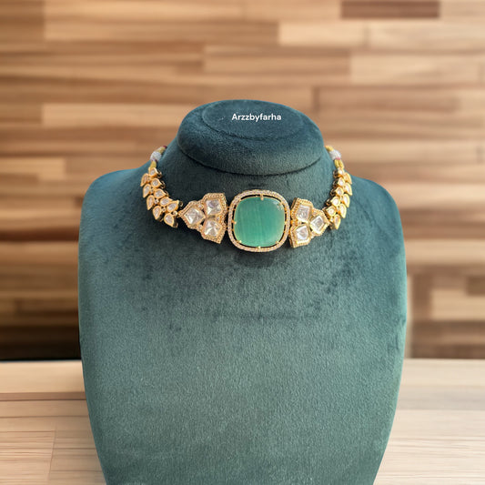 Mint Choker Necklace Set