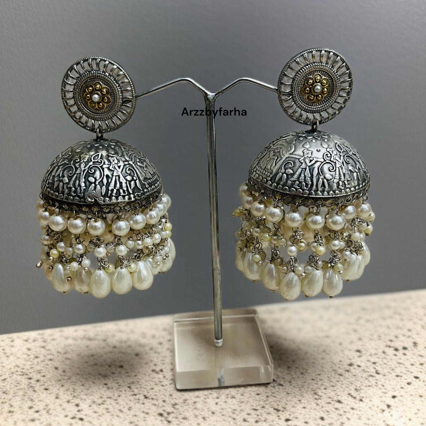 Classic Silver Jhumkas Earring