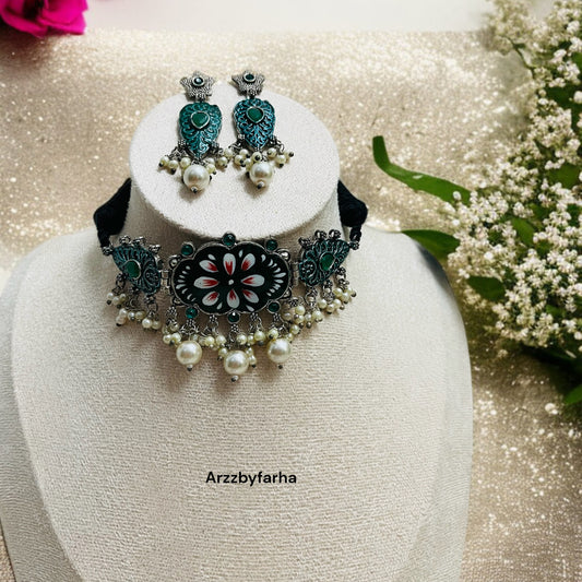 Handprinted Necklace Set