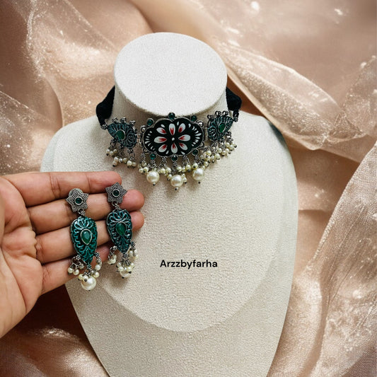 Handprinted Necklace Set