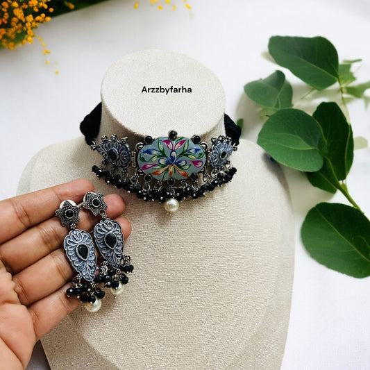 Handprinted Necklace Set
