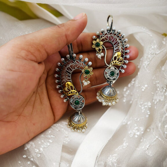 Dual Tone Nora Earcuffs Earring