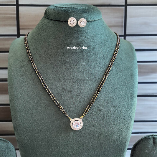 Zircon Mangalsutra Necklace Set