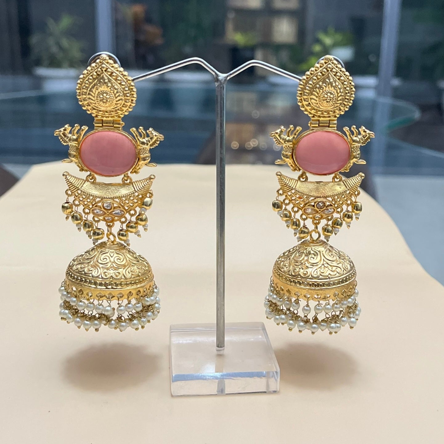 Shraddha Gold Jhumkas Earring