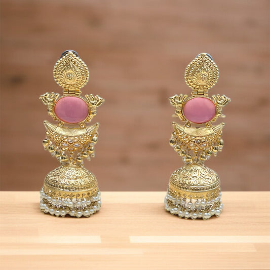 Shraddha Gold Jhumkas Earring