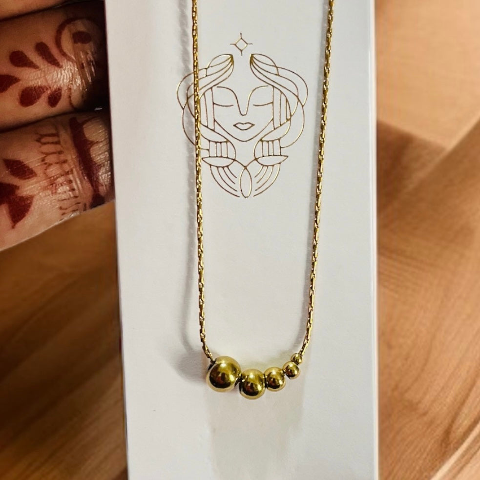 Antitarnish Gold Beats Necklace