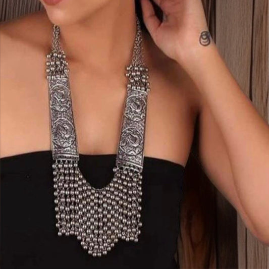 Silver Brass Necklace Set