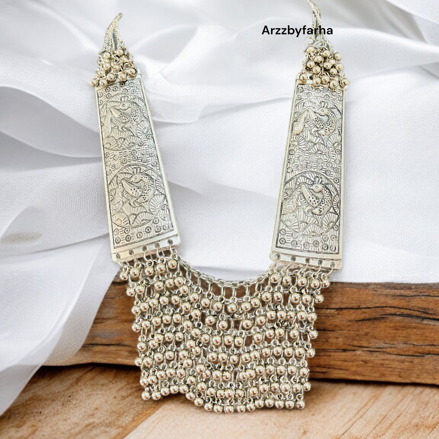 Silver Brass Necklace Set