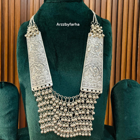 Silver Brass Necklace Set