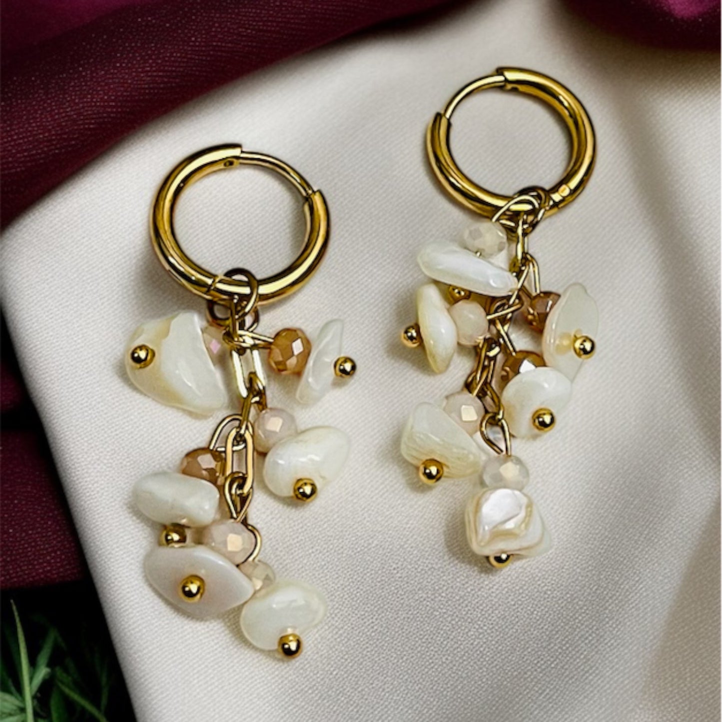 Small Hoop Drop Earrings