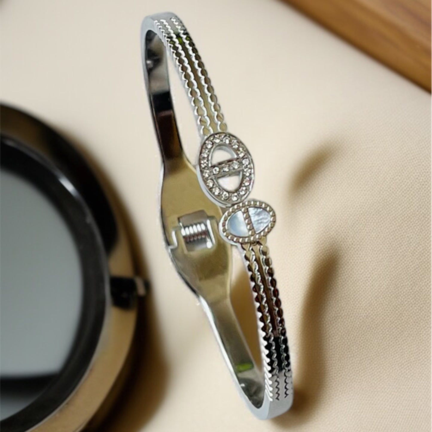 Antitarnish Silver Bangle Bracelet