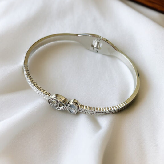 Antitarnish Silver Bangle Bracelet