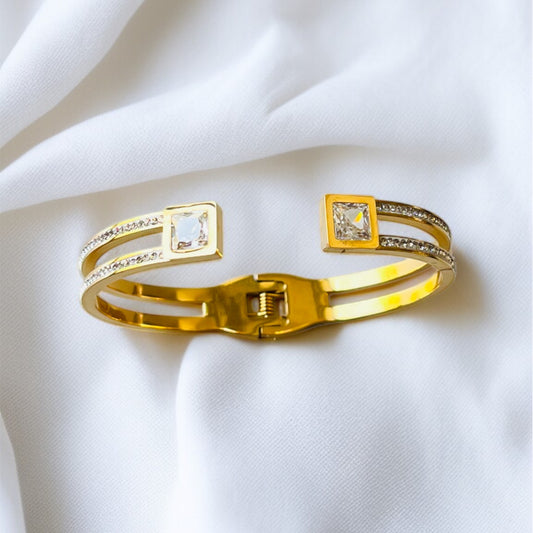 Double Solitaire Open Bracelet