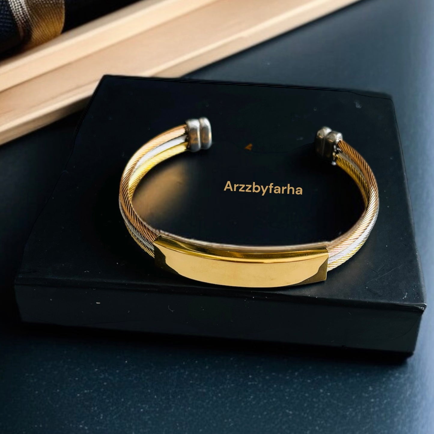 Luxe Tricolor Cuff Bracelet