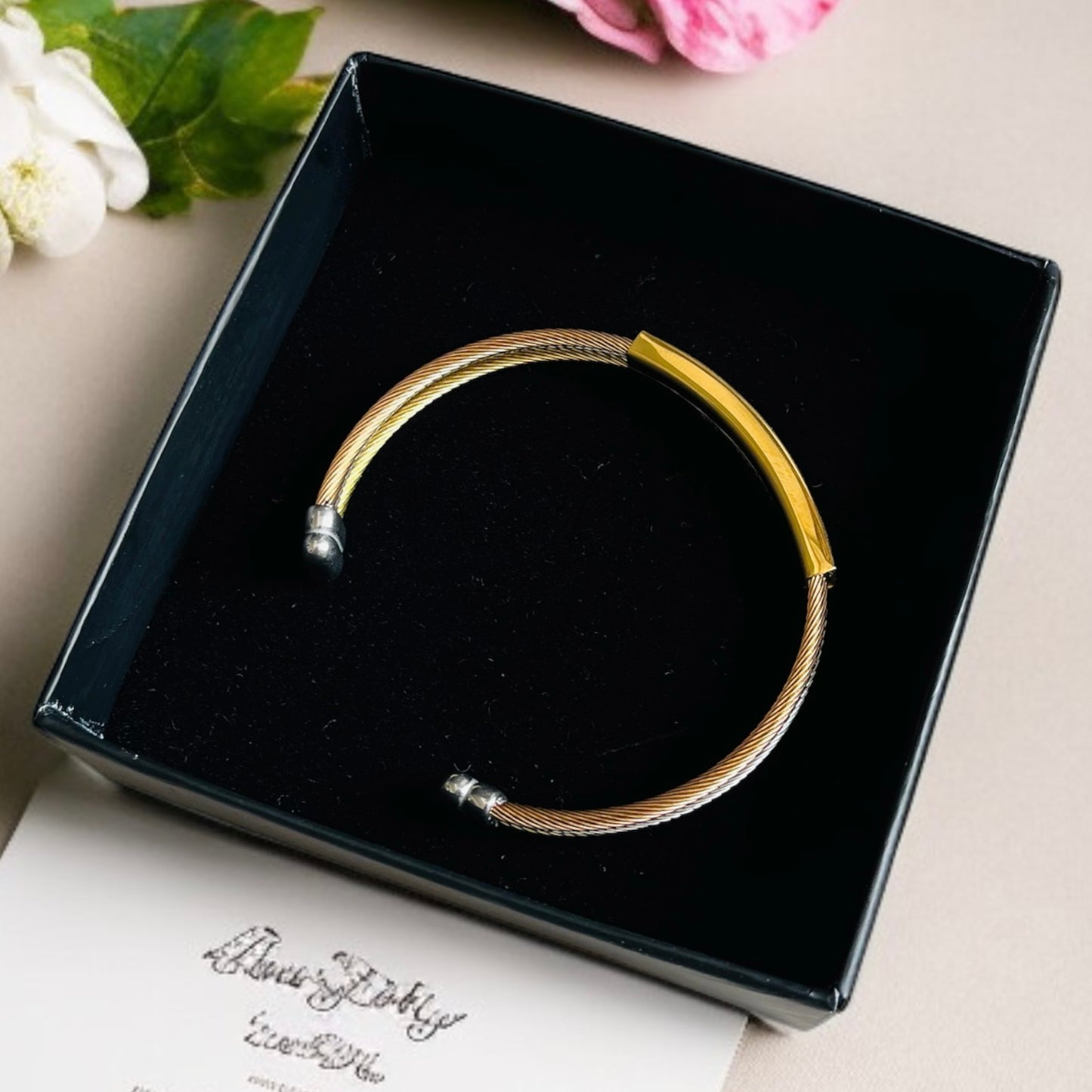 Luxe Tricolor Cuff Bracelet