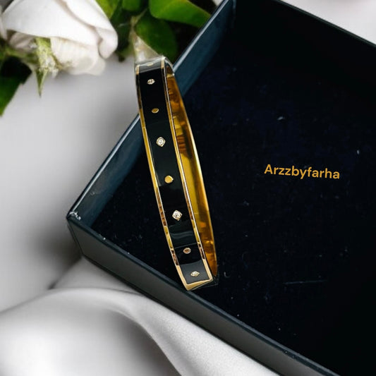 Luxe Black AD Studded Bracelet