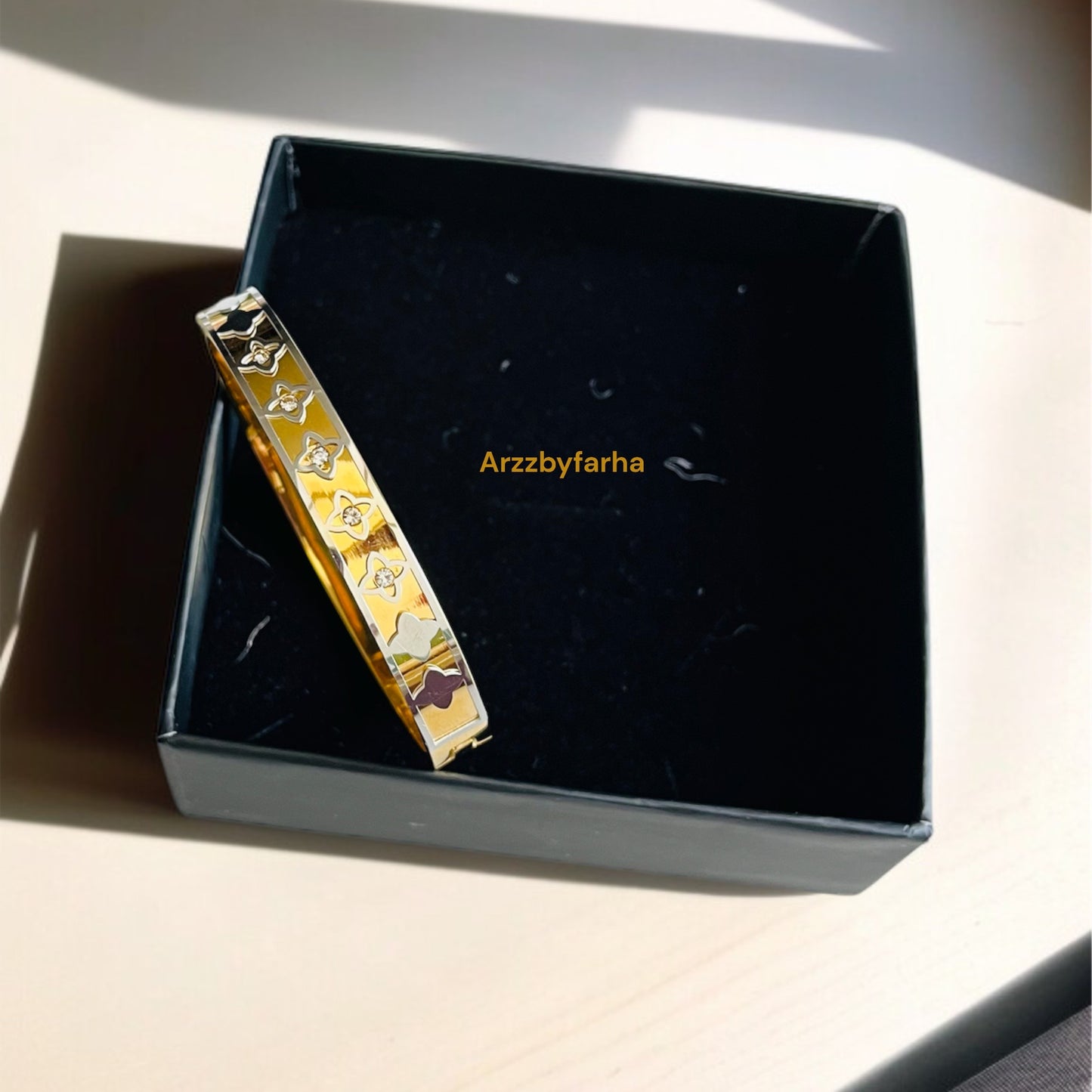 Luxe Dual Tone Bangle Bracelet