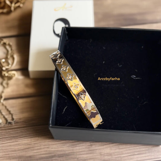 Luxe Dual Tone Bangle Bracelet