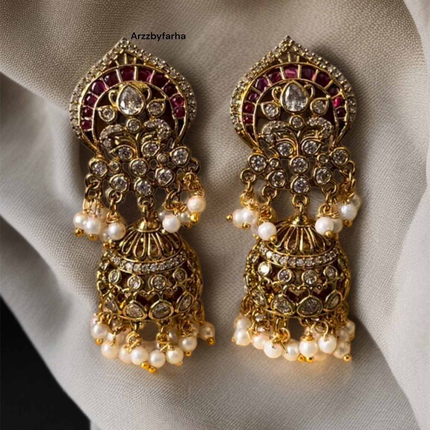 Statement Uncut Polki Jhumkas