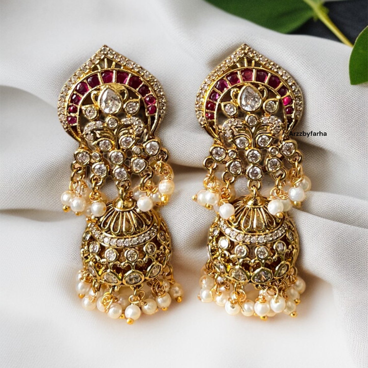 Statement Uncut Polki Jhumkas