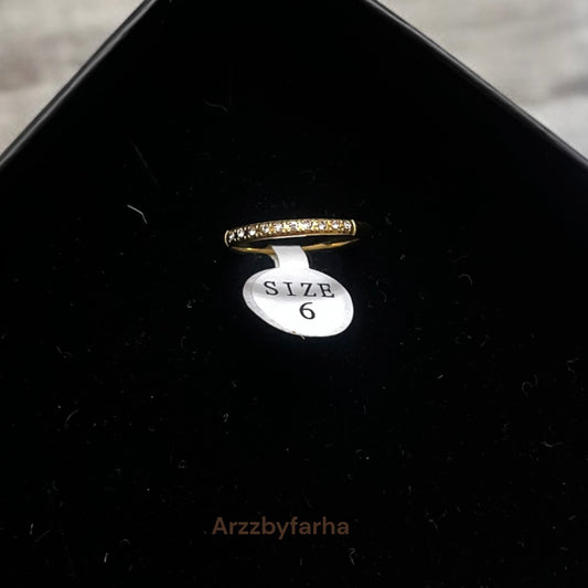 AD Studded Sleek Finger Ring