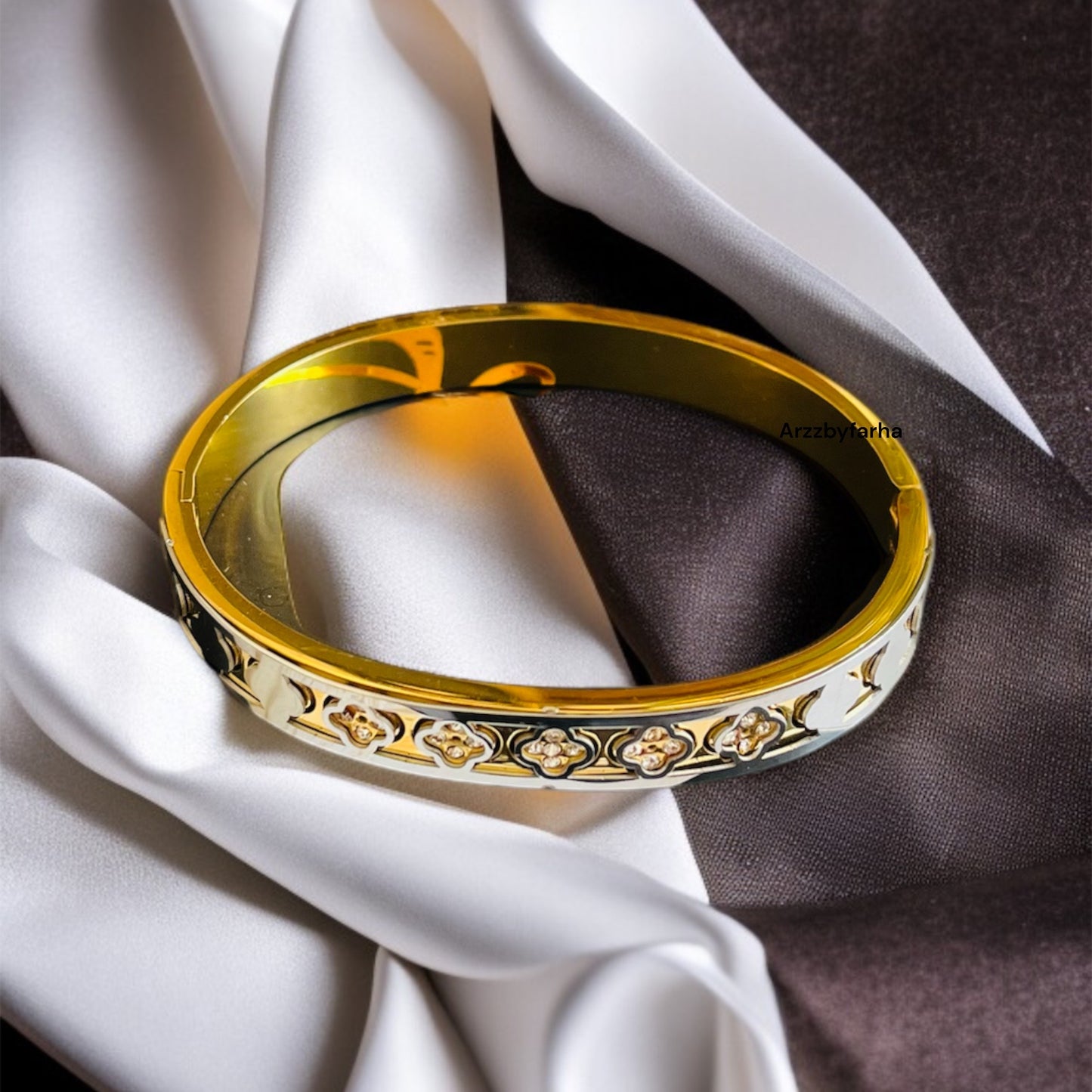 Luxe Dual Tone Bangle Bracelet