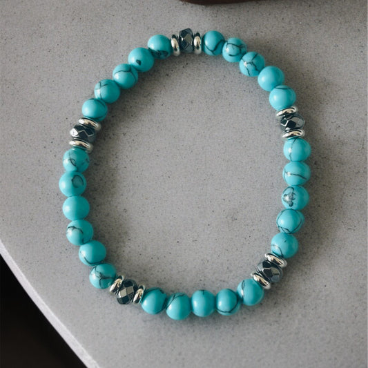 Turquoise Beads Men's Bracelet