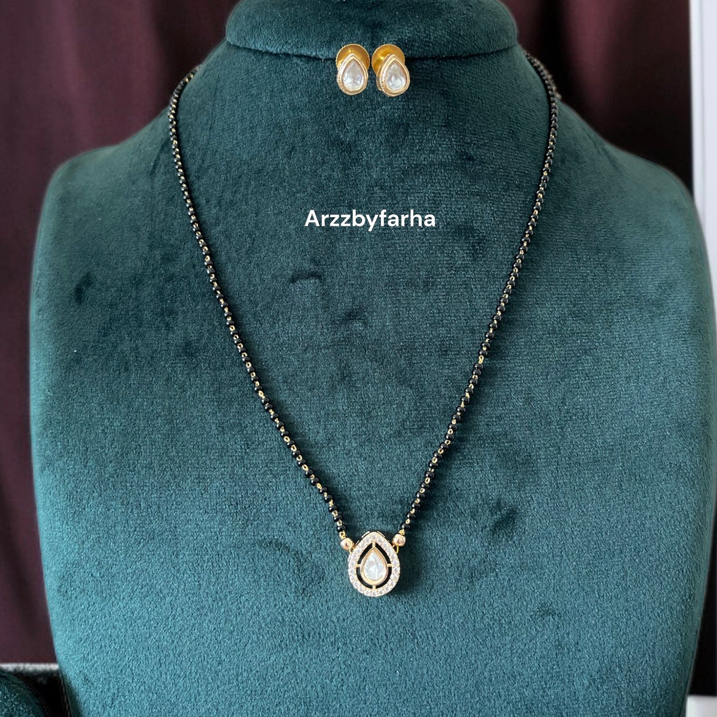 Moissanite Zircon Mangalsutra Set