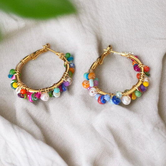 Multicolor Hoop Earrings