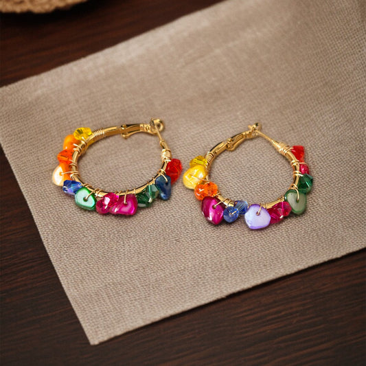 Multicolor Hoop Earrings