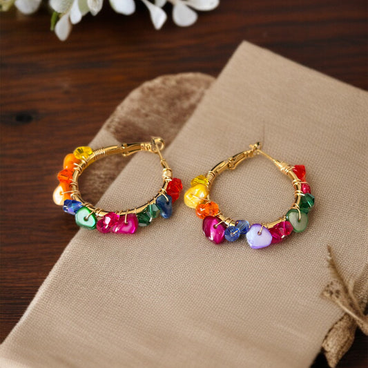 Multicolor Hoop Earrings