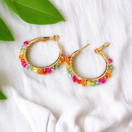 Multicolor Hoop Earrings (Copy)