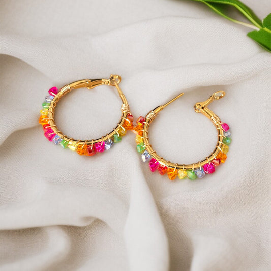 Multicolor Hoop Earrings (Copy)