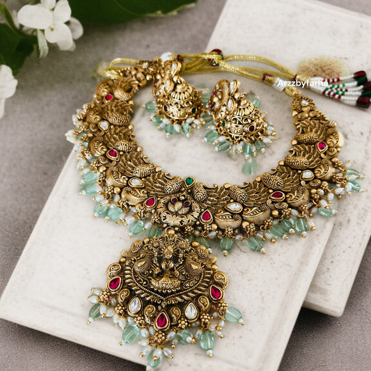 Gold Temple Necklace Set