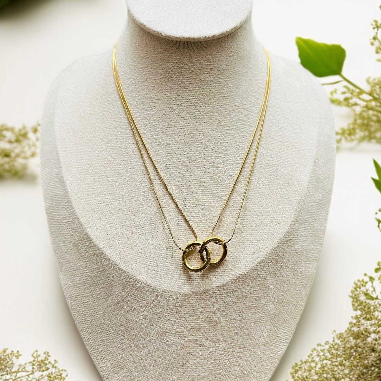 Double Ring Chain Necklace