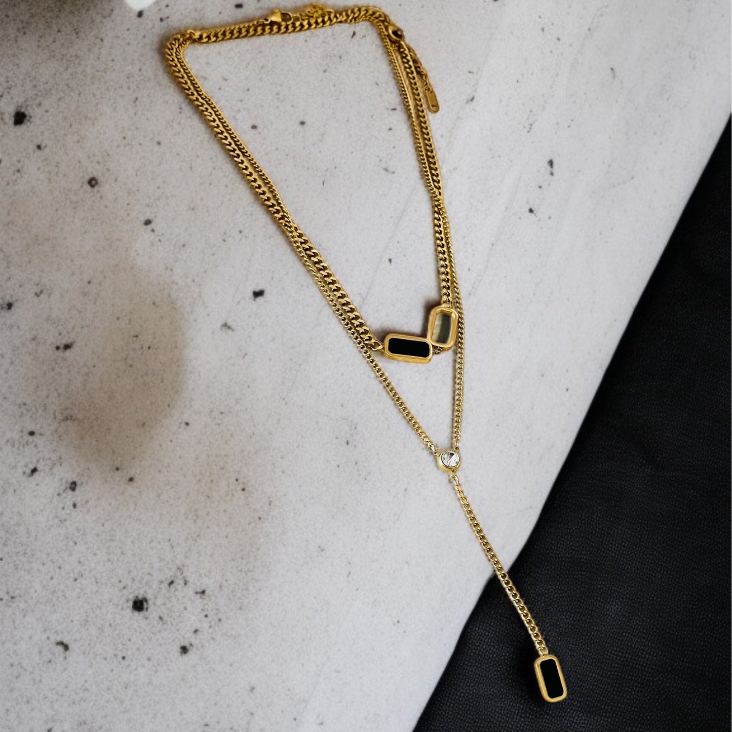 Black Double Layer Necklace