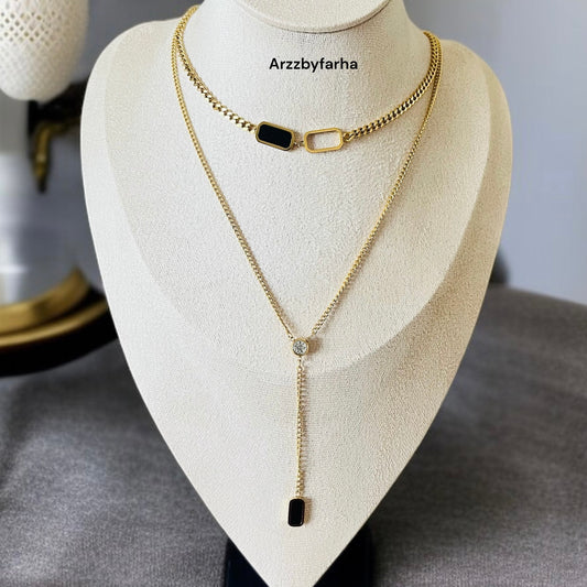 Black Double Layer Necklace
